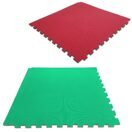Tunturi Karate Puzzle Matten Bodenmatten Rot mit Grün