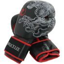 Bruce Lee Deluxe Boxing Gloves Boxhandschuhe Schwarz mit Rot 14 OZ