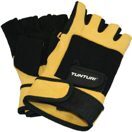 Krafttraining-Handschuhe aus Leder "High Impact" Schwarz mit Beige XL