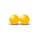 Doppelter Massageball aus Ebonit Ø 13cm |   Orange