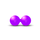 Doppelter Massageball aus Ebonit Ø 13cm |   Violet
