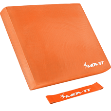 Balance Pad Sitzkissen Orange mit Gymnastikband