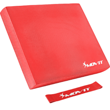 Balance Pad Sitzkissen Rot mit Gymnastikband