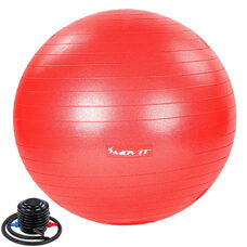 Gymnastikball 75 cm Rot mit Fusspumpe