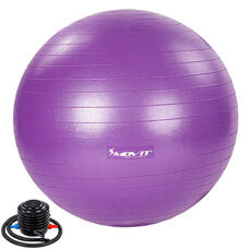 Gymnastikball 75 cm Violett mit Fusspumpe