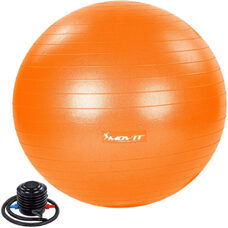 Gymnastikball 85 cm Orange mit Fusspumpe