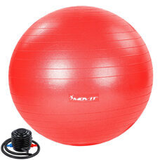 Gymnastikball 55 cm Rot mit Fusspumpe