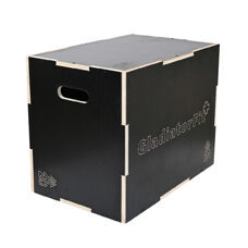 Sprung-Plyobox aus Holz schwarz 3 in 1