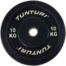 Tunturi Bumper Plate Hantelscheiben 50 mm 10 kg Einzeln Schwarz