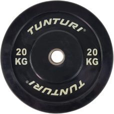 Tunturi Bumper Plate Hantelscheiben 50 mm 20 kg Einzeln Schwarz
