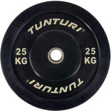 Tunturi Bumper Plate Hantelscheiben 50 mm 25 kg Einzeln Schwarz
