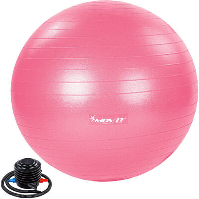 Gymnastikball 65 cm Pink mit Fusspumpe