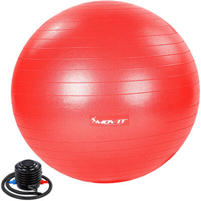 Gymnastikball mit Fusspumpe, 85 cm, rot